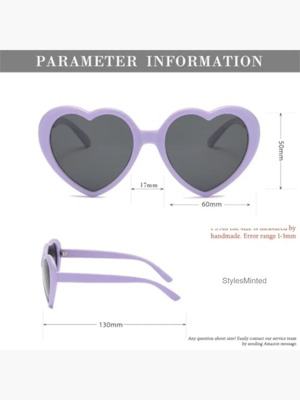 Kids Heart Polarized Sunglasses UV400 Protection for 3-12yr
